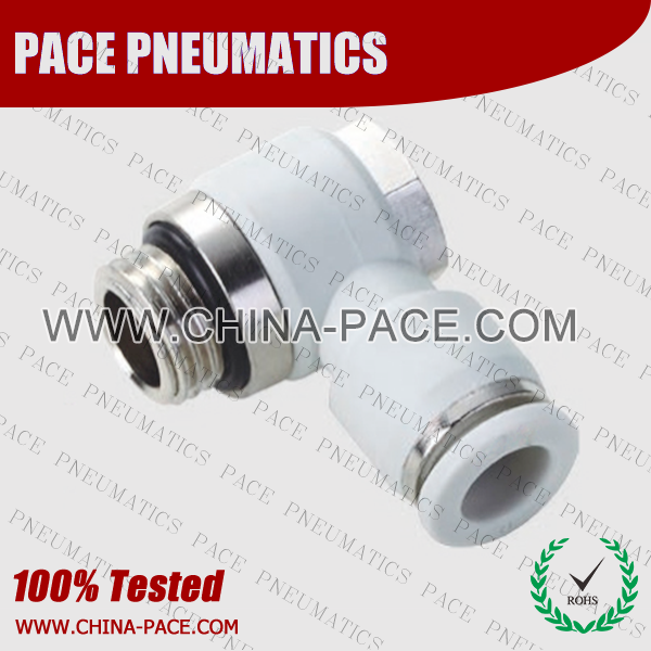 Grey White Push To Connect Fittings Male Banjo G Thread, Pneumatic Fittings, Air Fittings, one touch tube fittings, Pneumatic Fitting, Nickel Plated Brass Push in Fittings, pneumatic accessories.